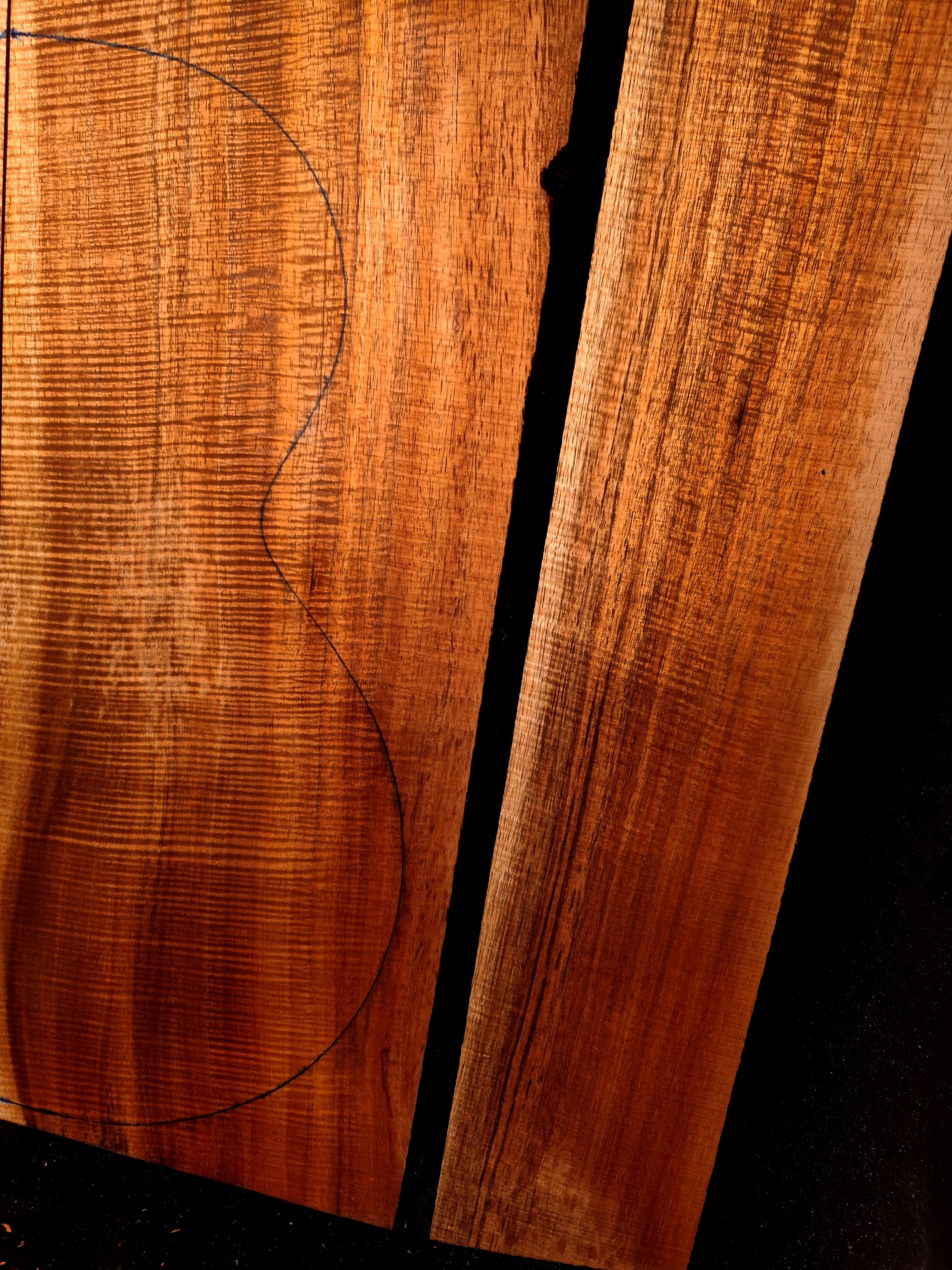 Jumbo Master Grade Hawaiian Koa guitar backs&sides set