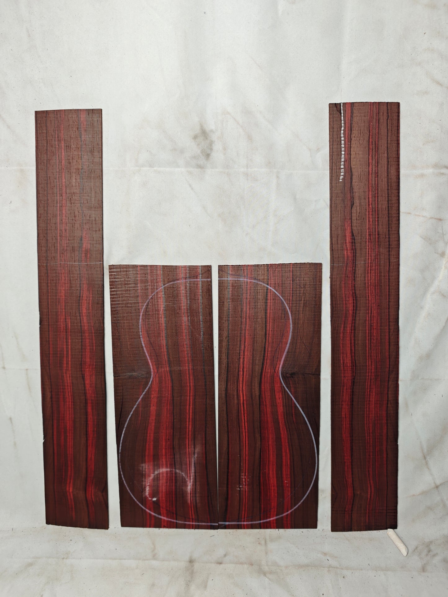 Quartersawn bois de Rose tenor ukulele back&sides set