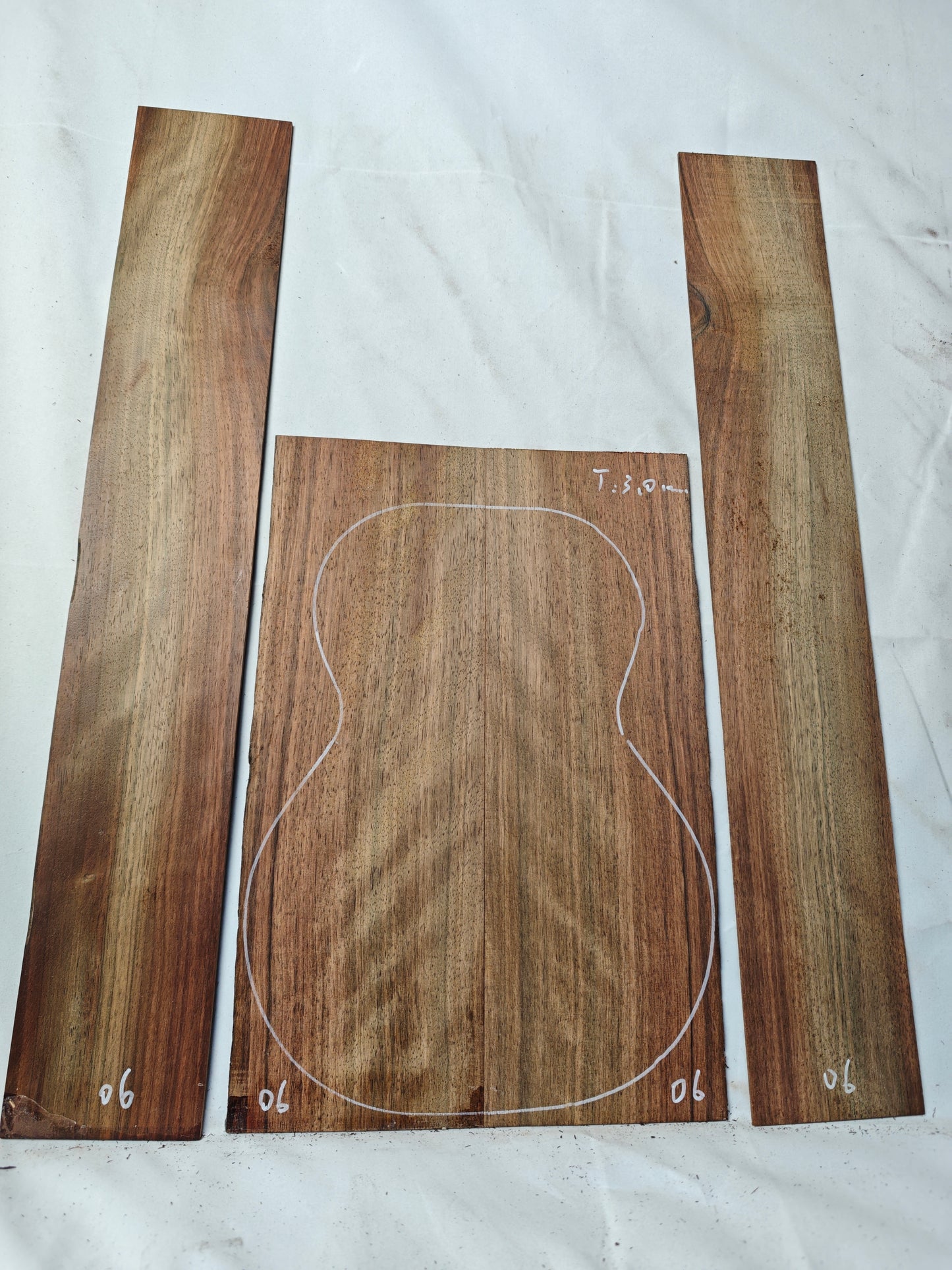 Malaysian blackwood tenor ukulele back & sides set