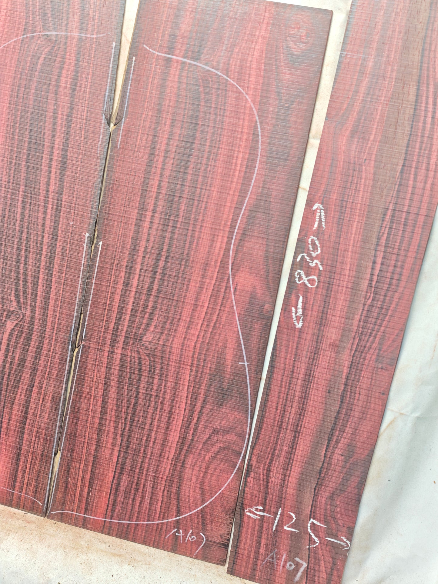 Bois de Rose madagascar rosewood back&sides guitar set A107