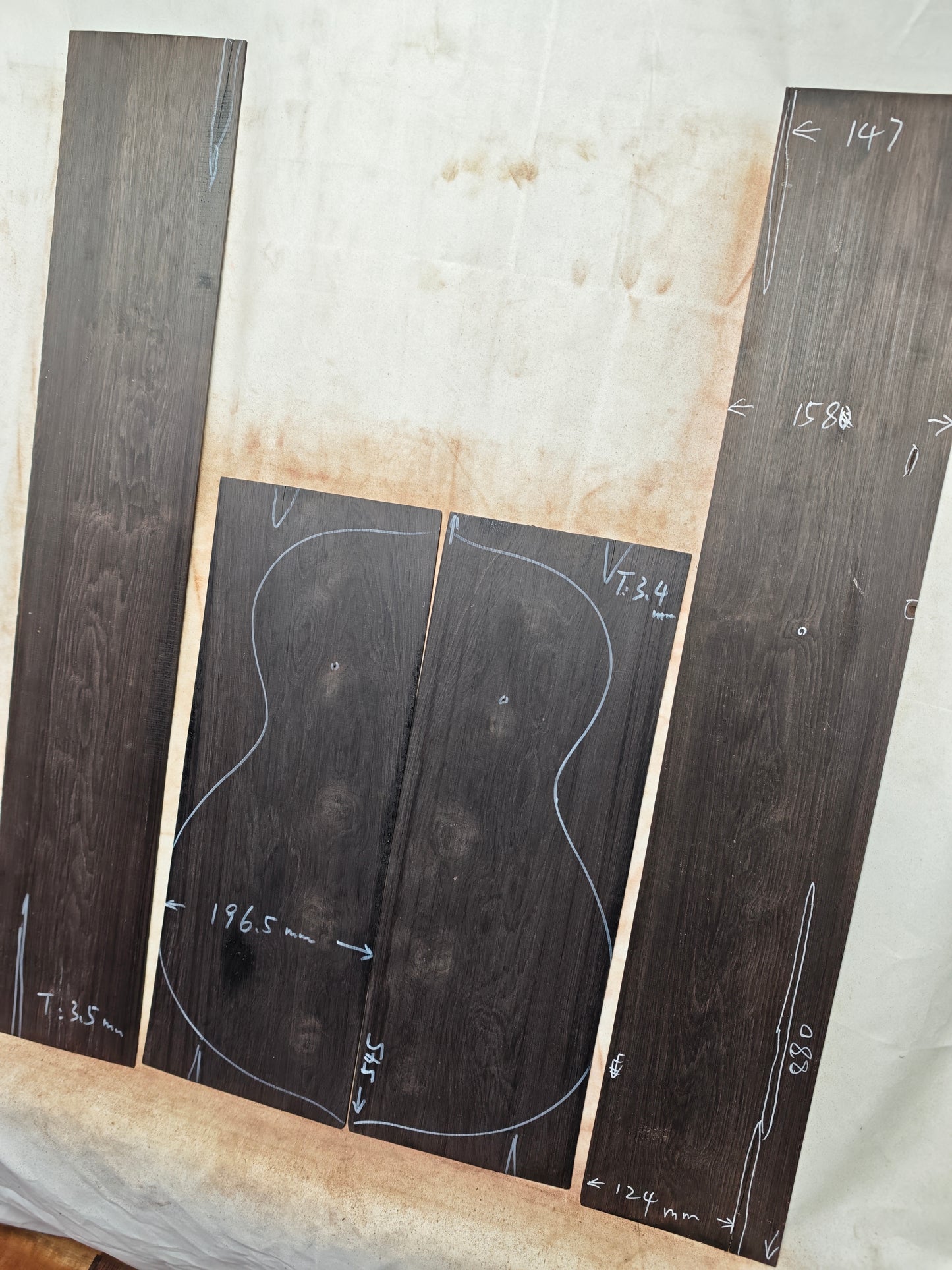 african blackwood back&sides guitar set