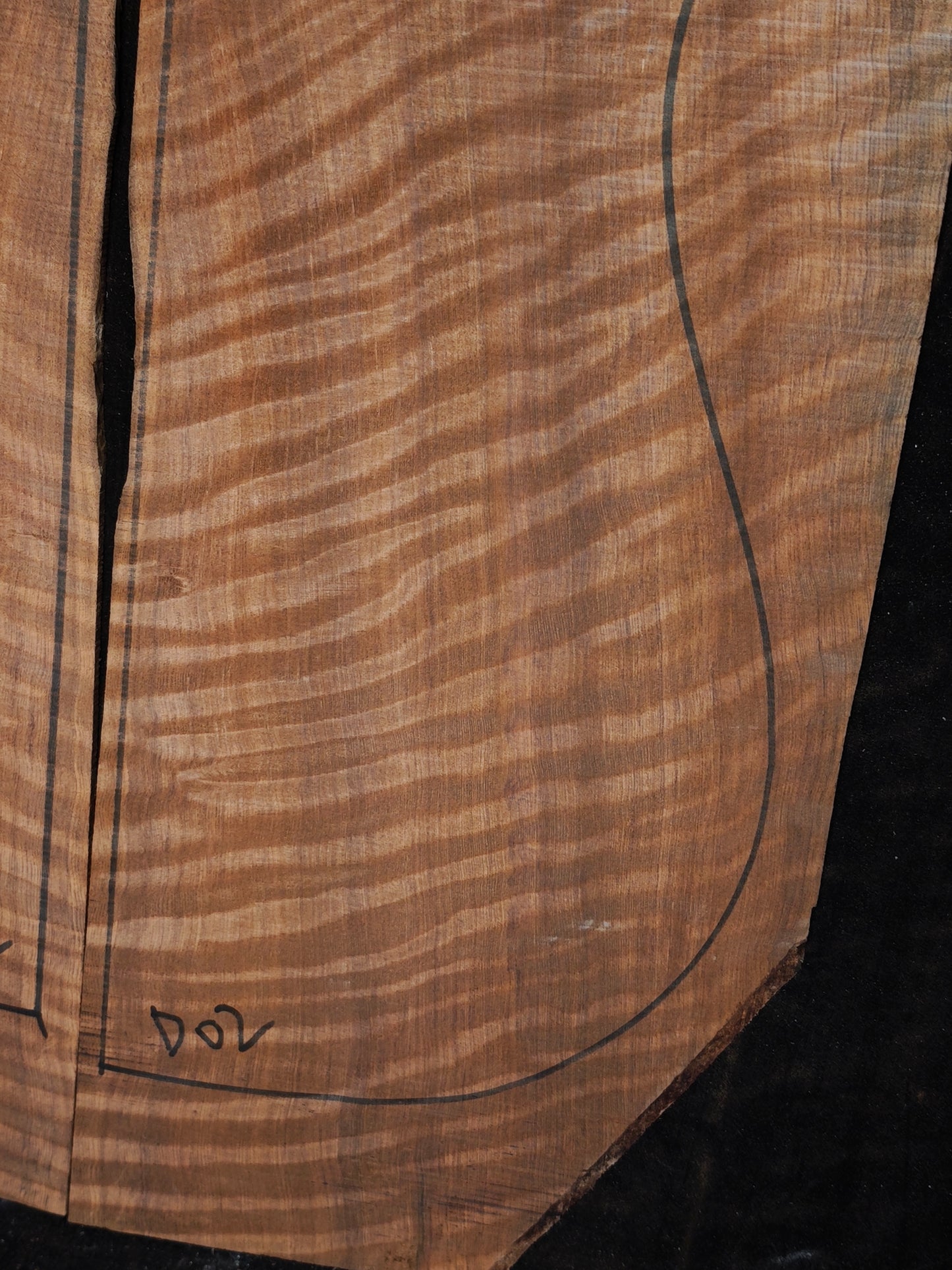 master grade ancient curly sinker redwood guitar top set #D05