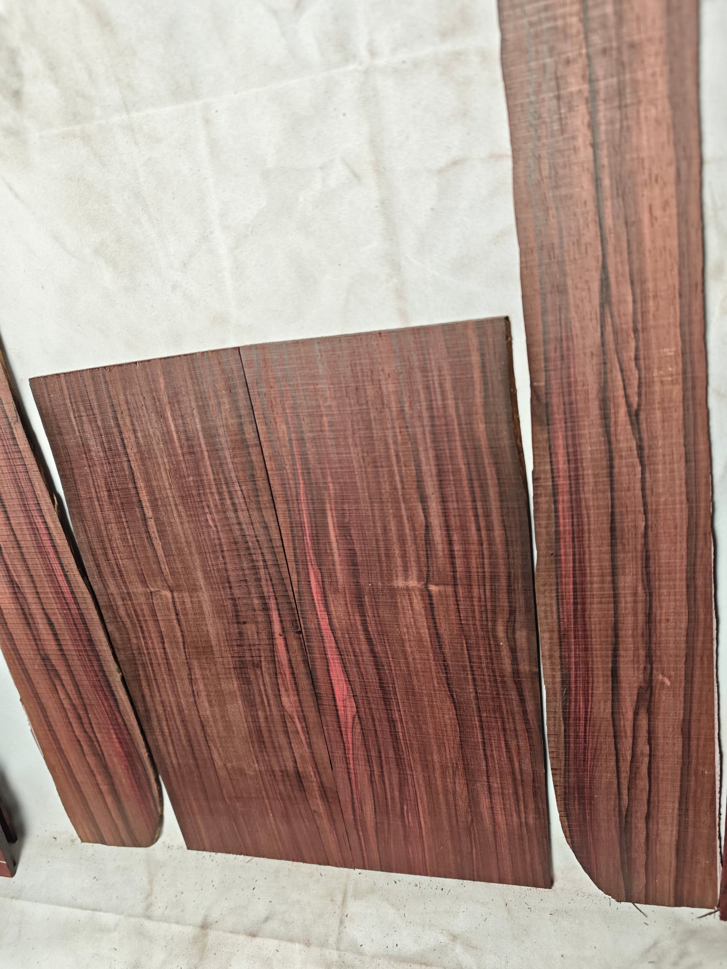 Quartersawn bois de Rose tenor ukulele back&sides set