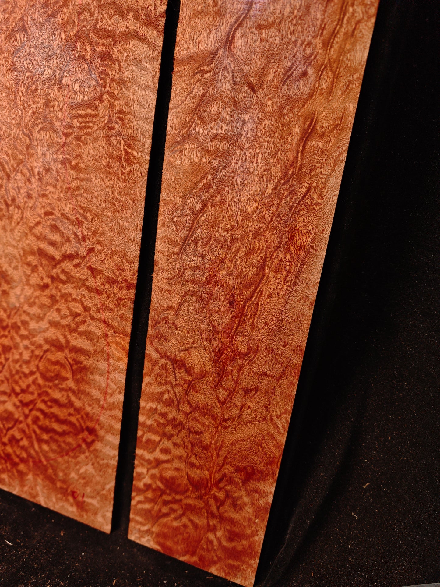 Quilted sapele acoustic guitar back &sides set