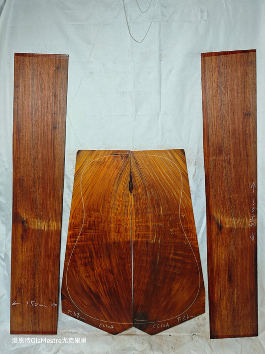 #10 curly Quartersawn cocobolo back&sides guitar set