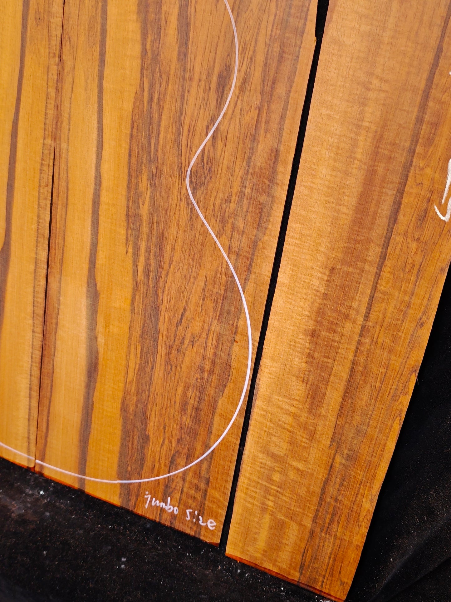 Figured Suriname snakewood acoustic Jumbo guitar back&sides set