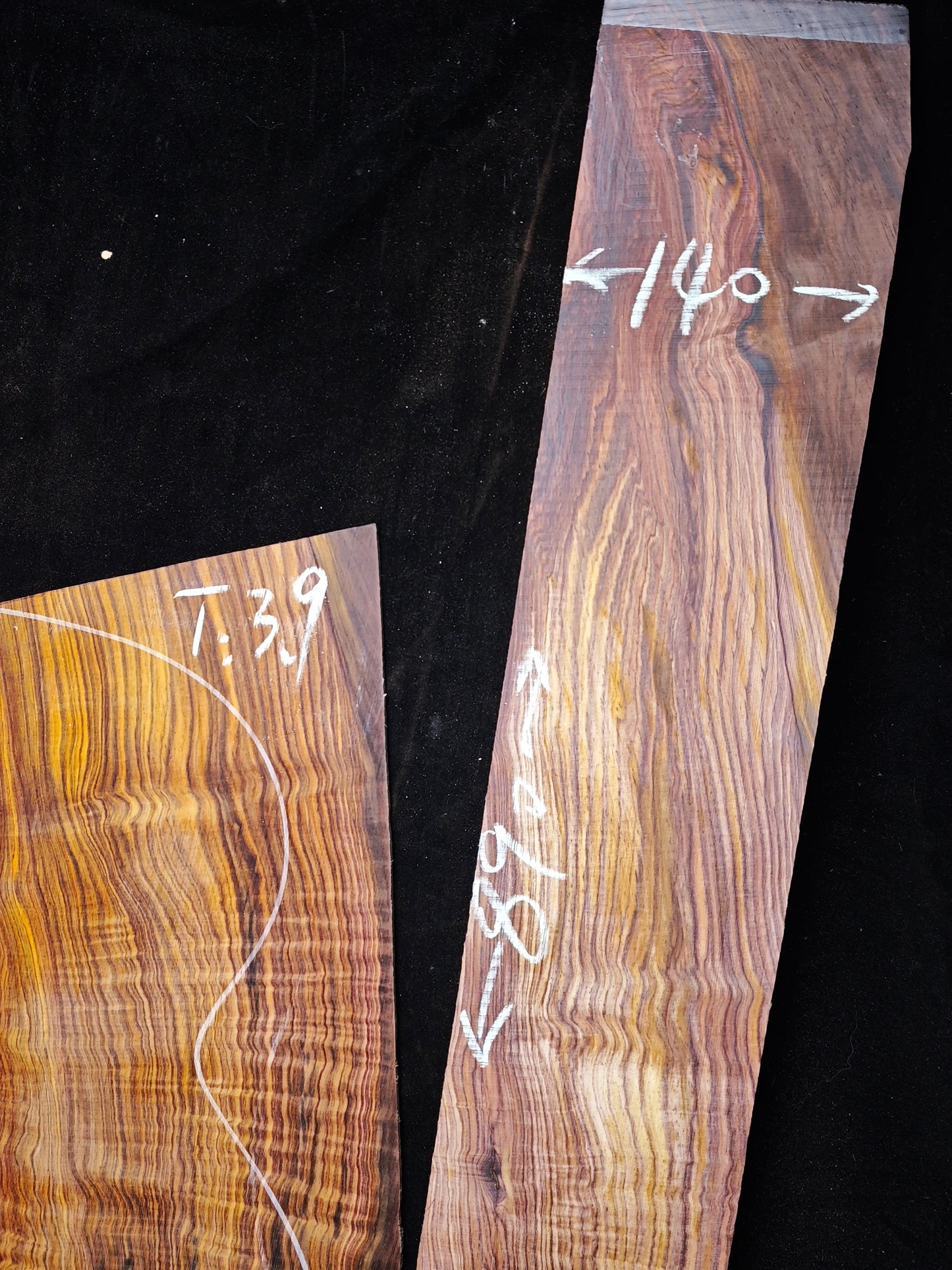 M04 curly Quartersawn cocobolo back&sides guitar set