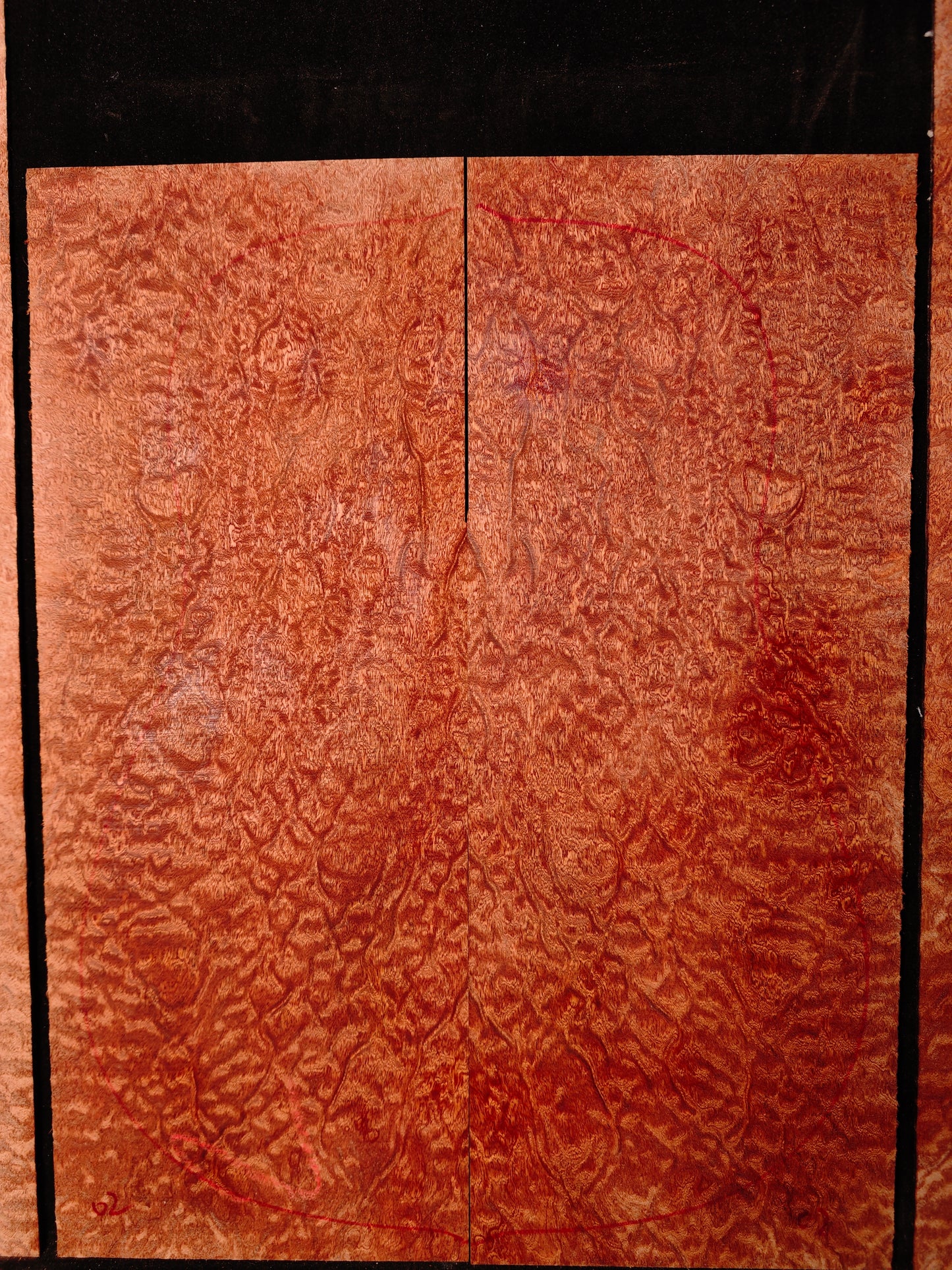 Quilted sapele acoustic guitar back &sides set