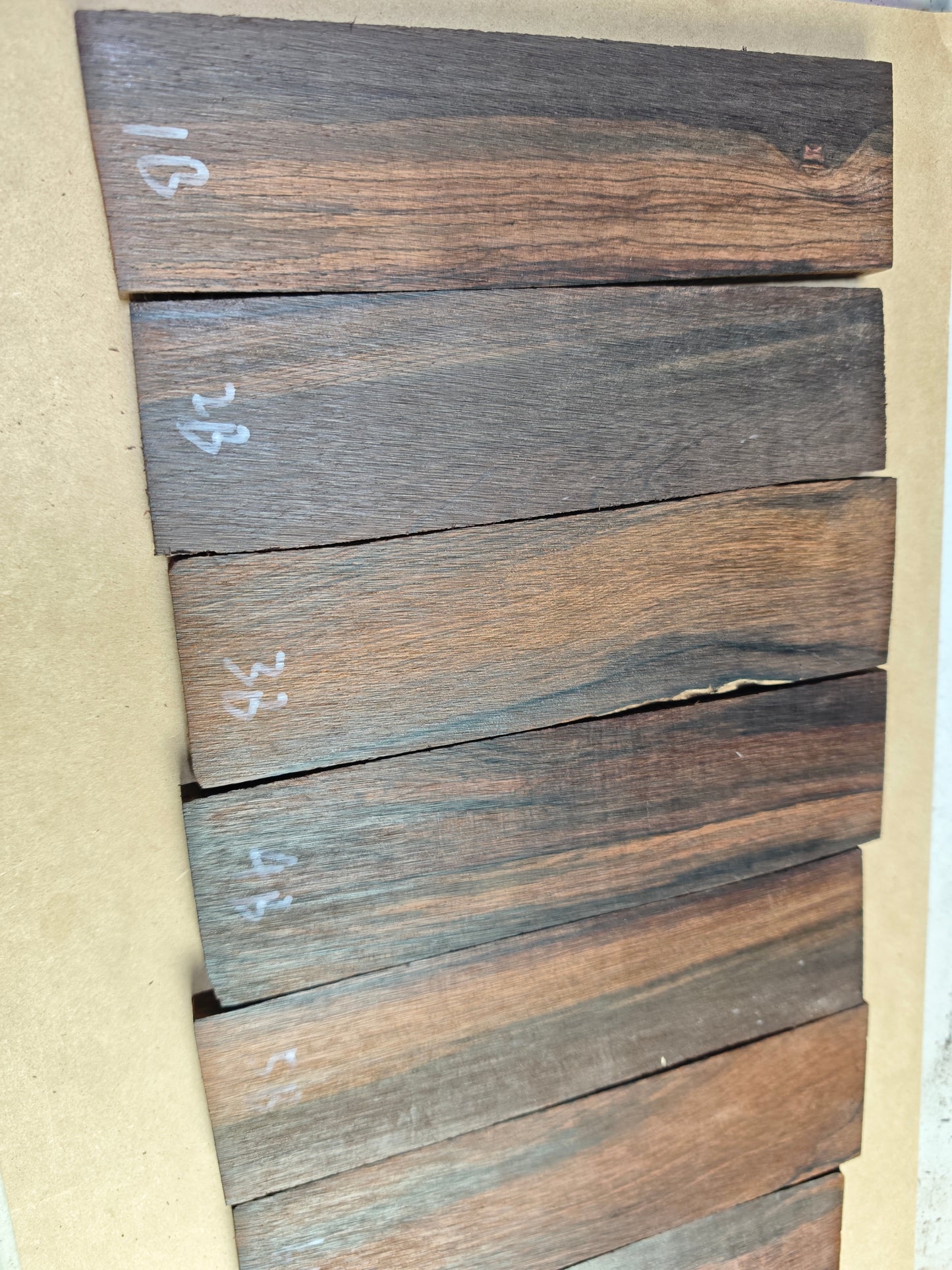 Brazilian Rosewood Guitar Bridge Blanks
