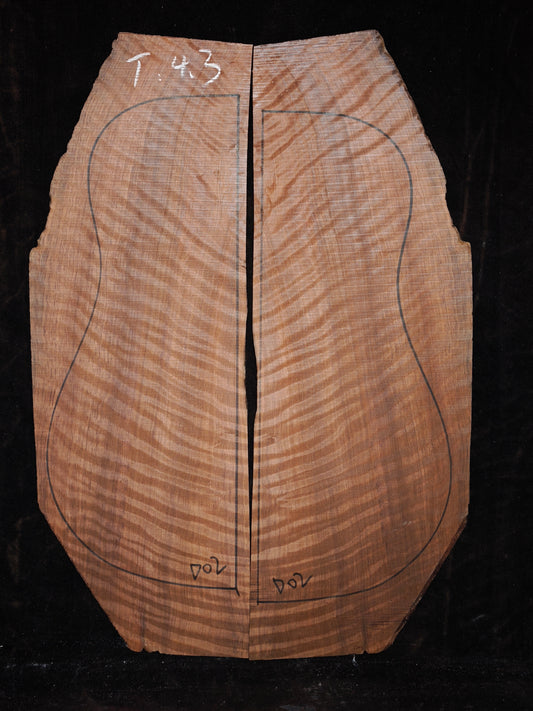 master grade ancient curly sinker redwood guitar top set #D05