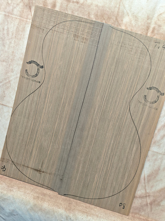 #08 'Dragon Spruce' Ancient Sinker Chinese Spruce guitar top 5250 Years old