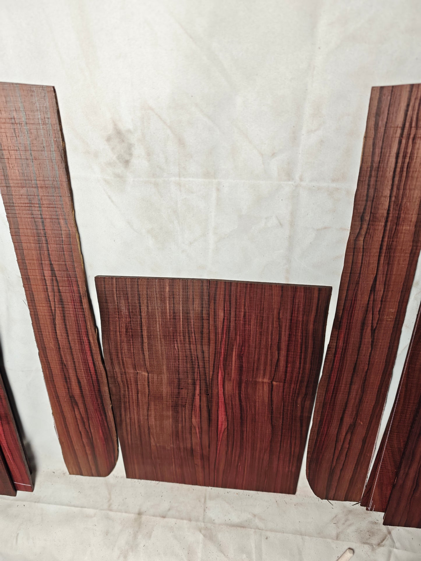 Quartersawn bois de Rose tenor ukulele back&sides set