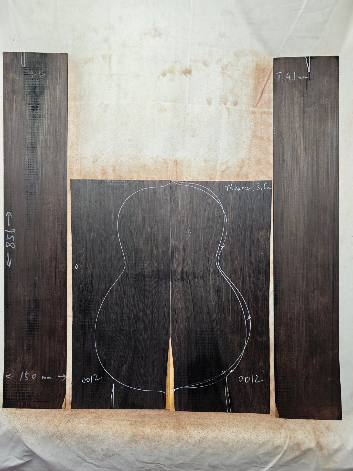 Quartersawn african blackwood back&sides classical guitar set