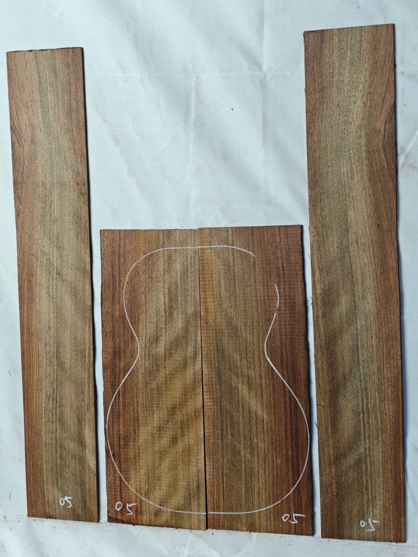 Malaysian blackwood tenor ukulele back & sides set