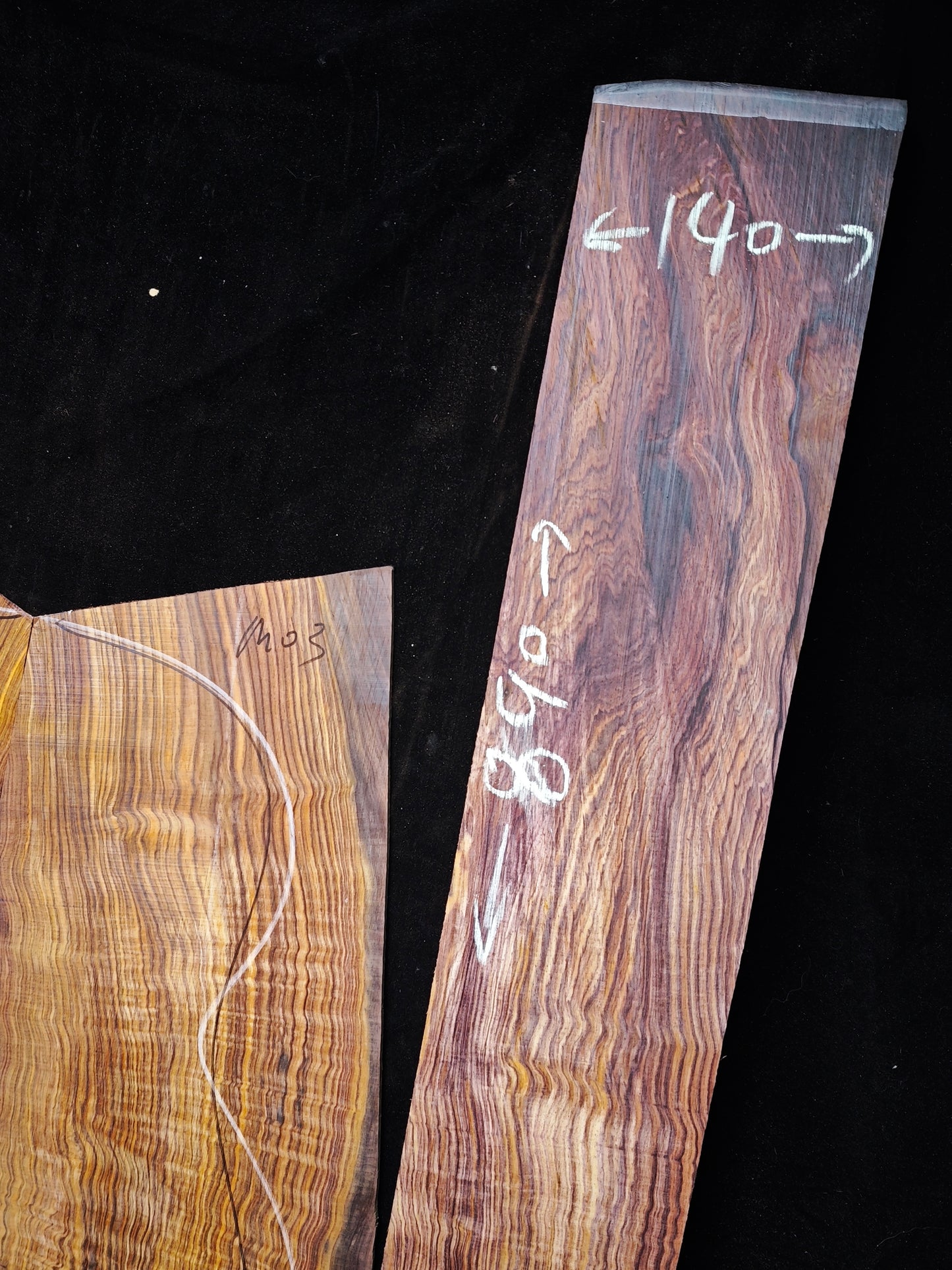 M03 curly Quartersawn cocobolo back&sides guitar set