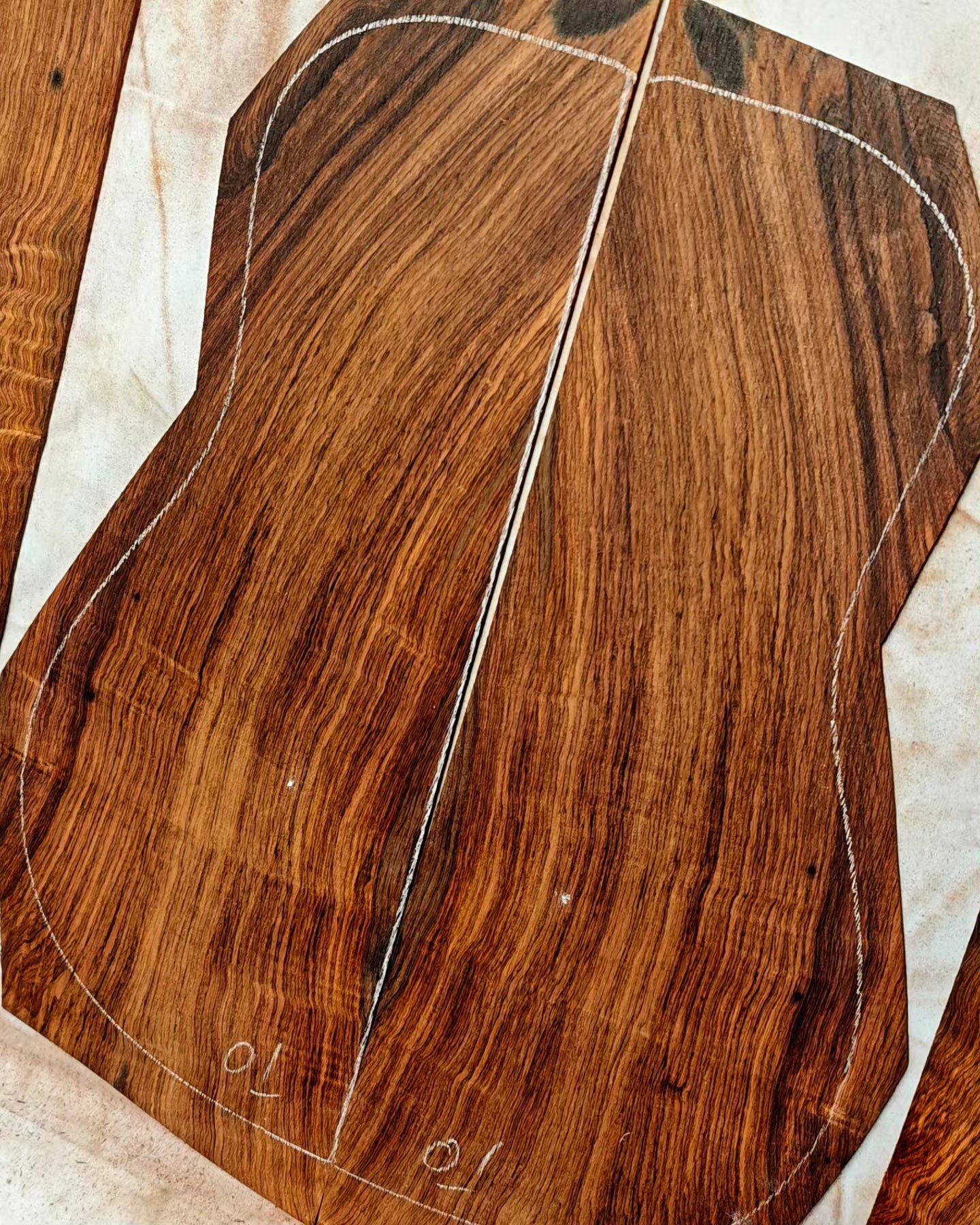 #01 MA Quartersawn Brazilian rosewood guitar backs&sides set with CITES