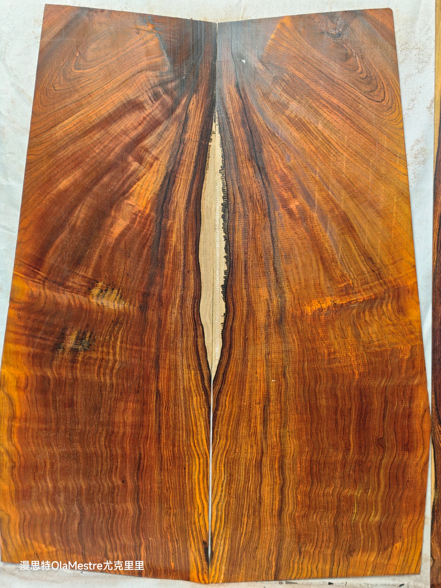 #05 curly Quartersawn cocobolo back&sides guitar set