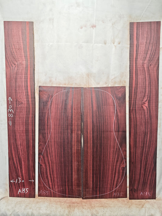 MA Quartersawn Bois de Rose madagascar rosewood back&sides guitar set A135