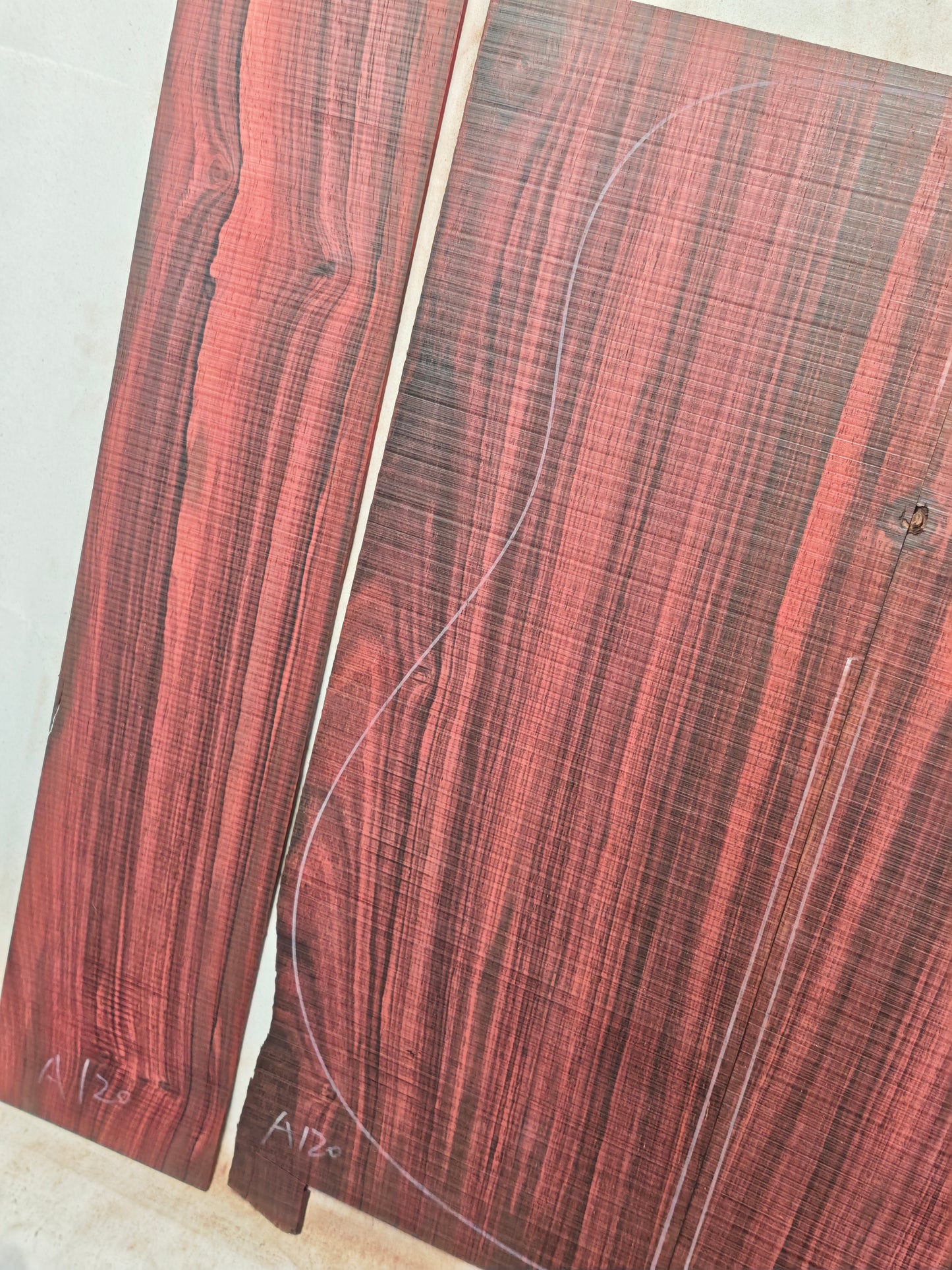 MA Quartersawn Bois de Rose madagascar rosewood back&sides guitar set A120