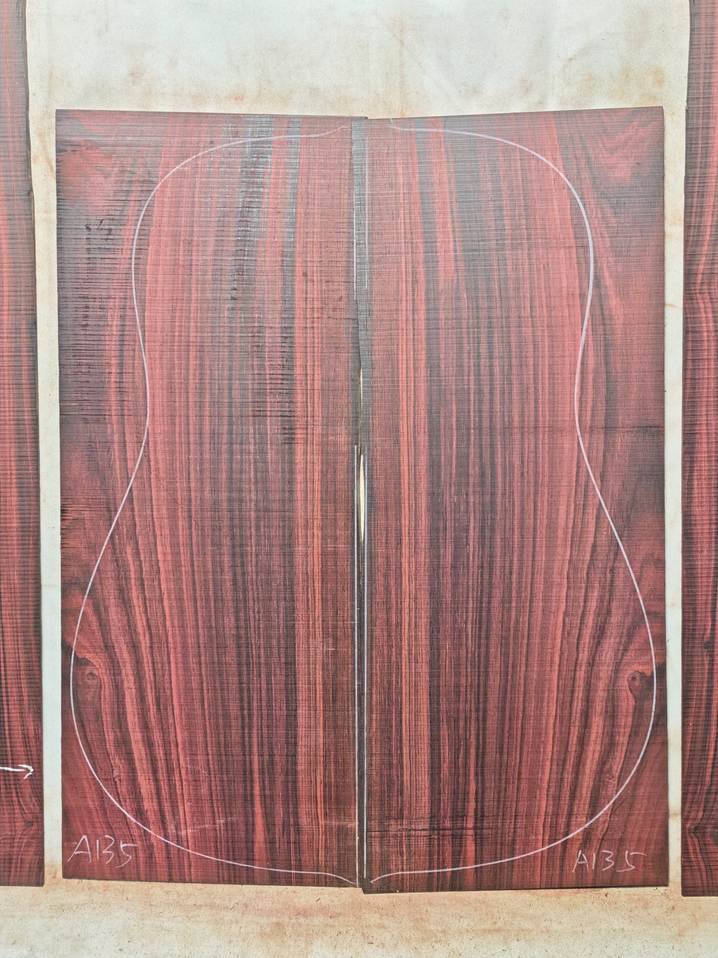MA Quartersawn Bois de Rose madagascar rosewood back&sides guitar set A135