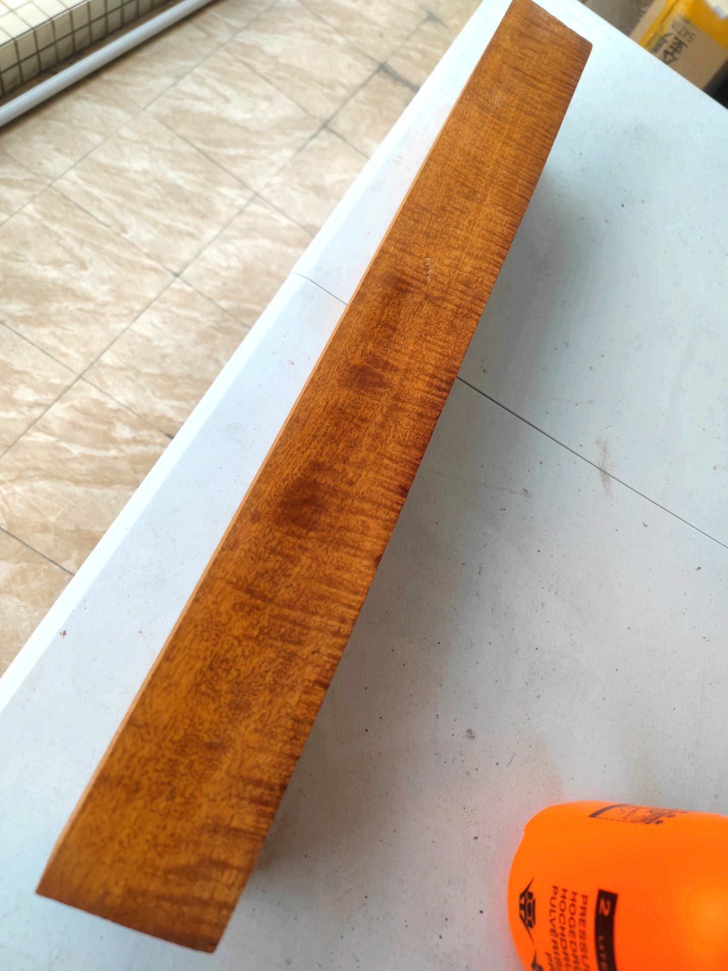 Master Grade Curly  honduran mahogany one piece neck