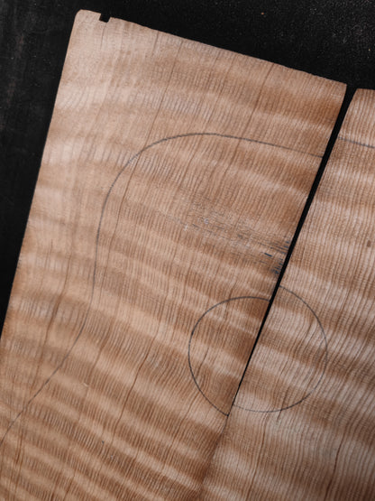 curly redwood guitar top set #N4