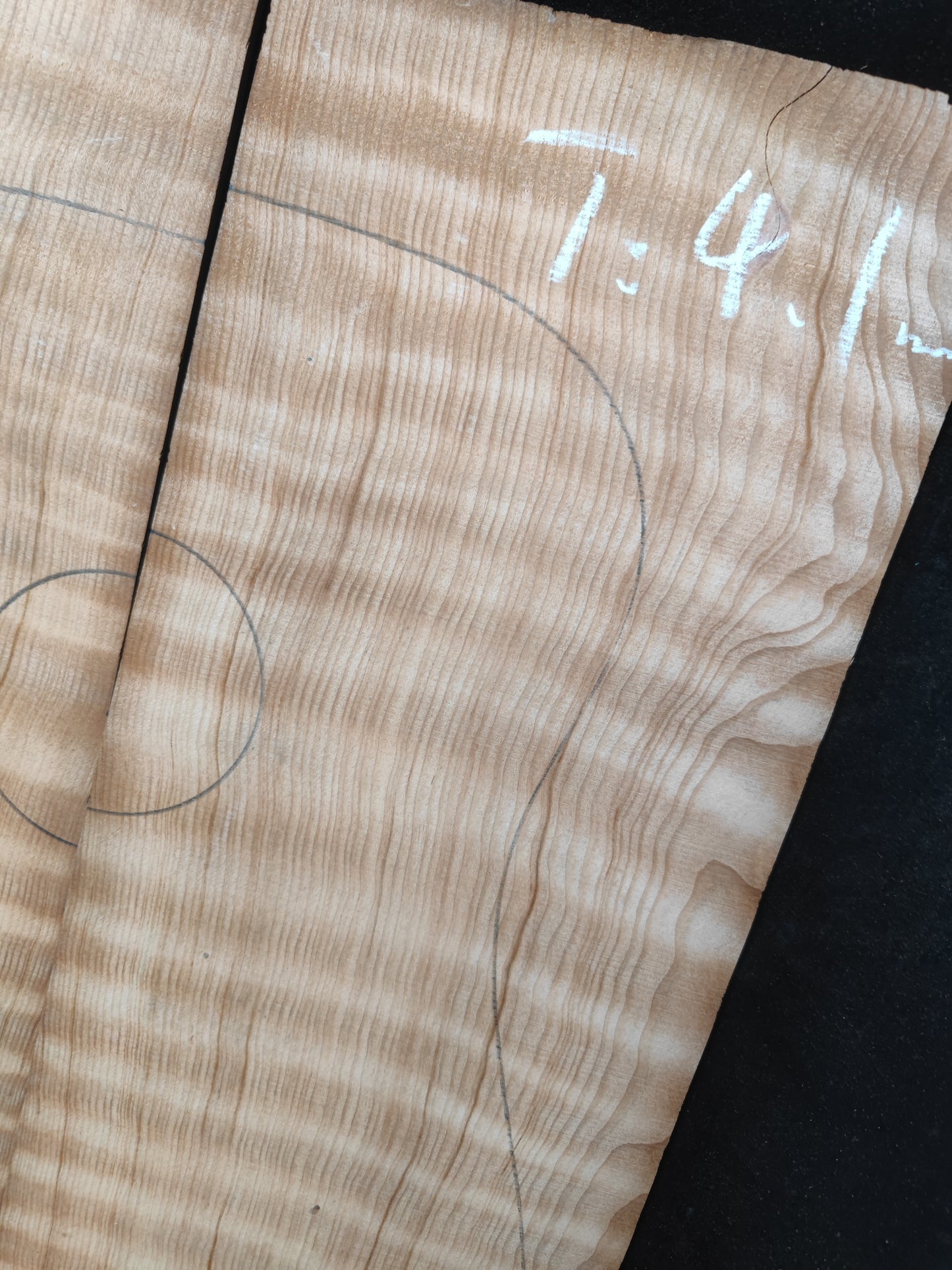 curly redwood guitar top set #N2