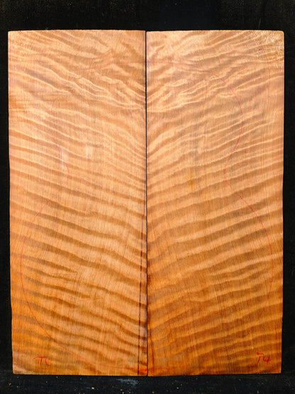 curly redwood guitar top set #T4