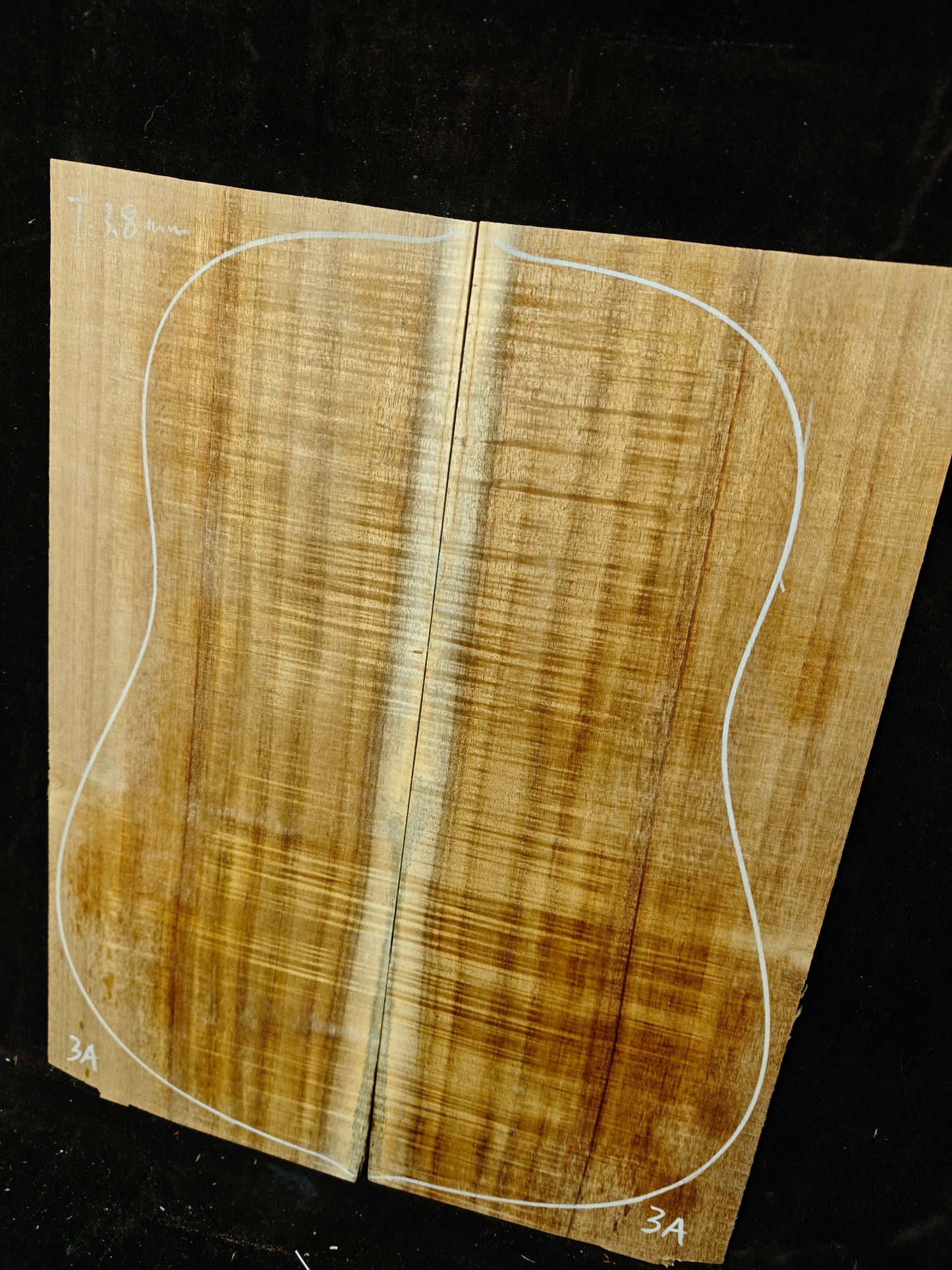 Asian acacia guitar backs or top set #3