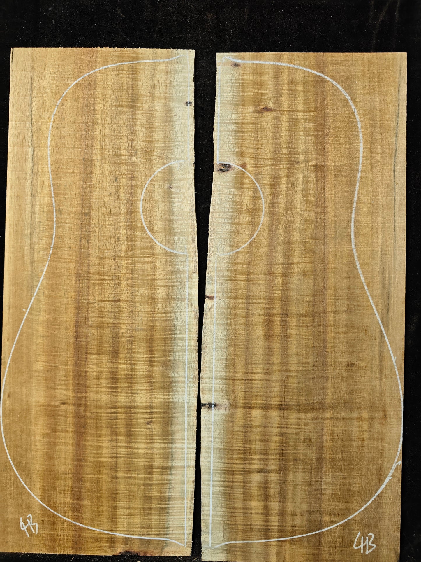 Asian acacia guitar back or top set #4