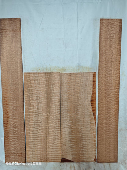 #014 Quilted sapele acoustic guitar back &sides set