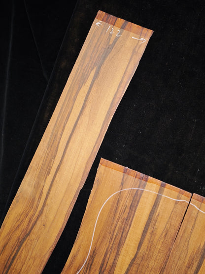 Figured Quartersawn Suriname snakewood acoustic guitar back&sides set S02
