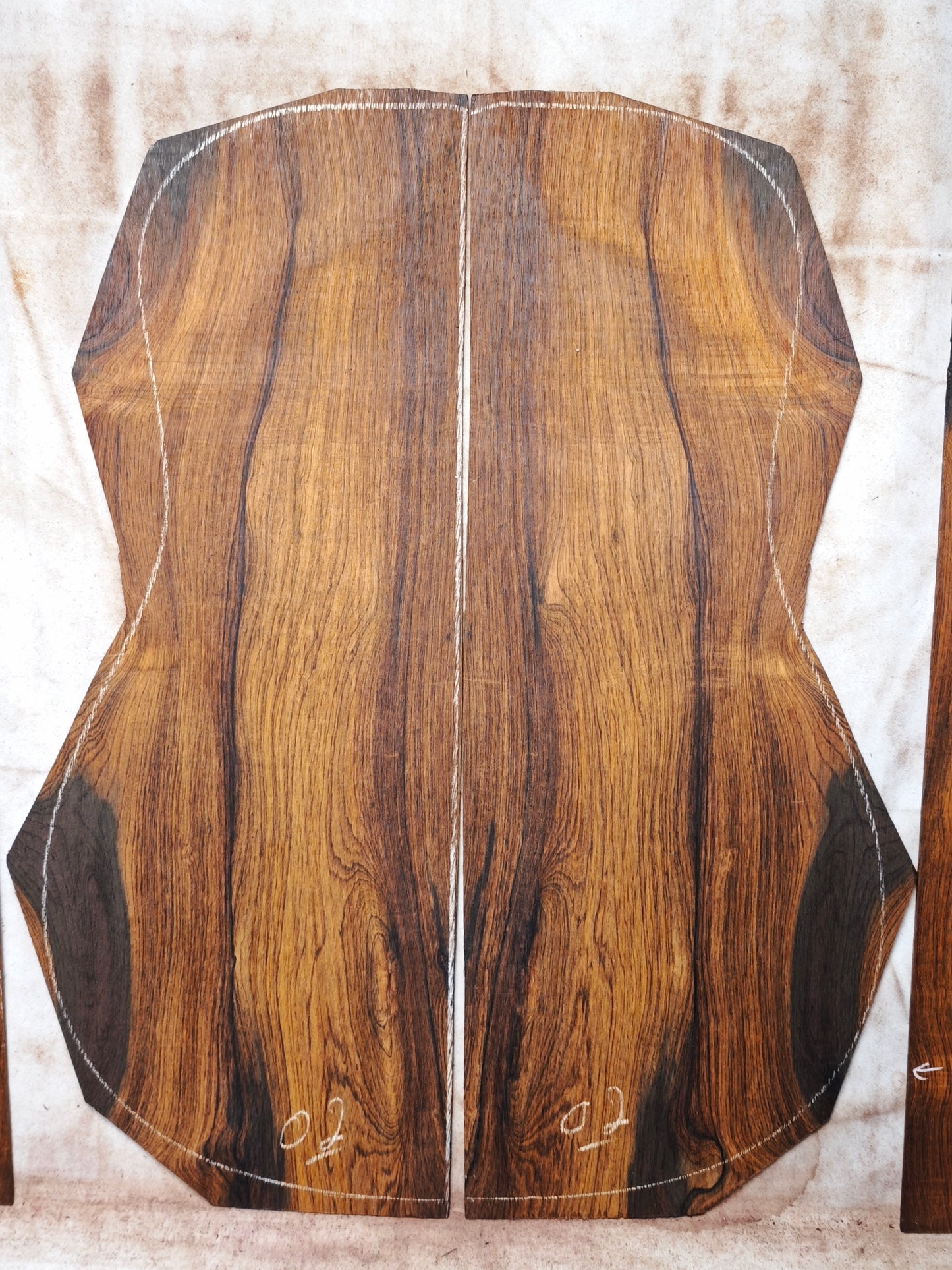 #01 MA Brazilian rosewood guitar backs&sides set with CITES