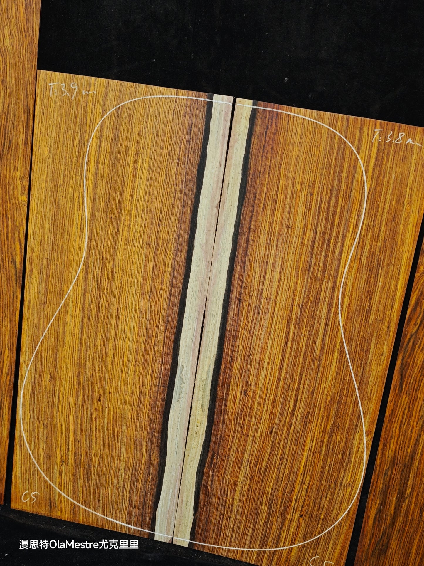 C5 cocobolo back&sides guitar set