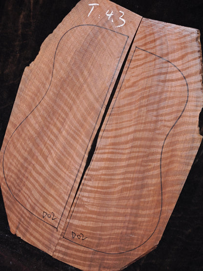 master grade ancient curly sinker redwood guitar top set #D05