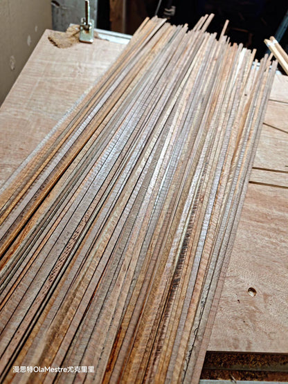 Curly padauk wood guitar binding