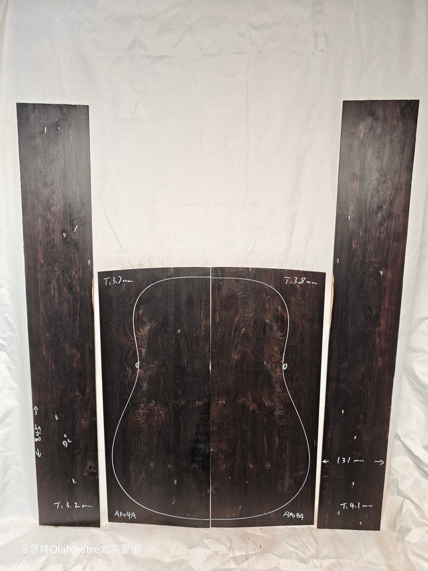 #04 african blackwood back&sides guitar set