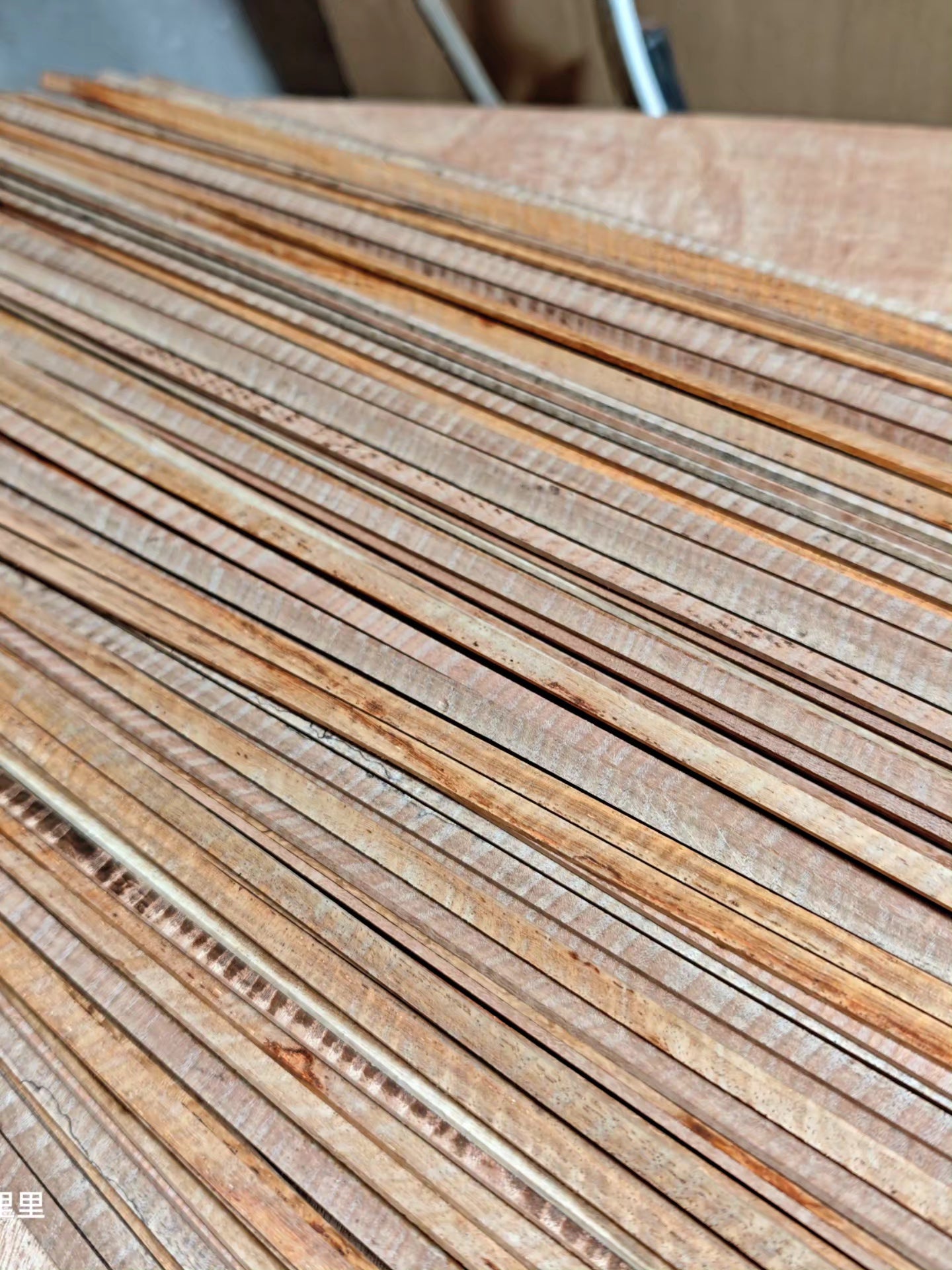 Curly padauk wood guitar binding