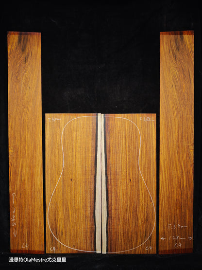C4 cocobolo back&sides guitar set
