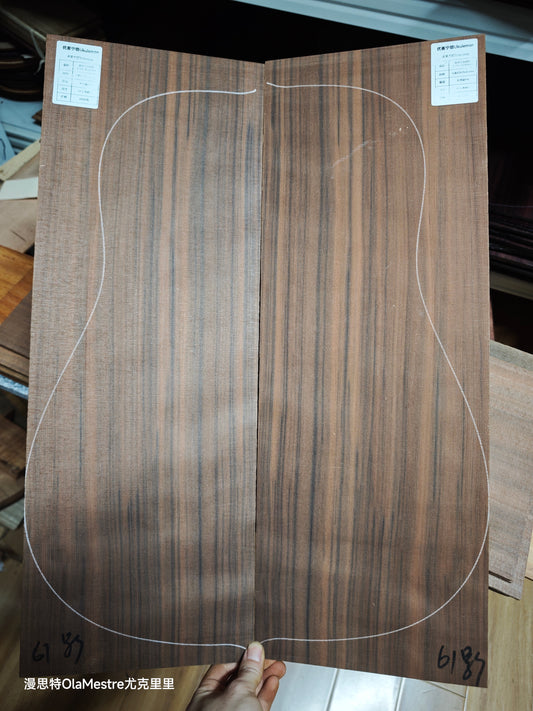Curly ancient sinker redwood guitar top set #61