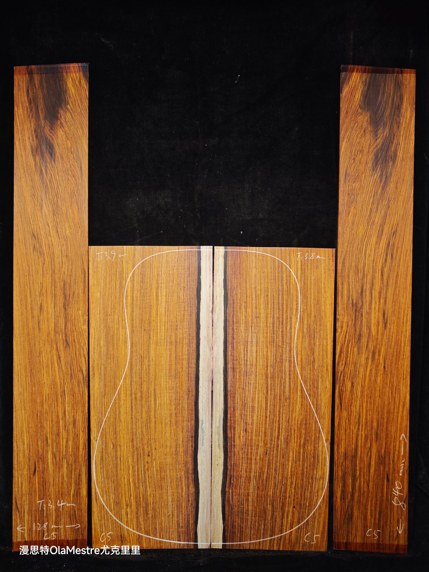 C5 cocobolo back&sides guitar set