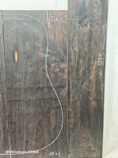 #01 african blackwood back&sides guitar set