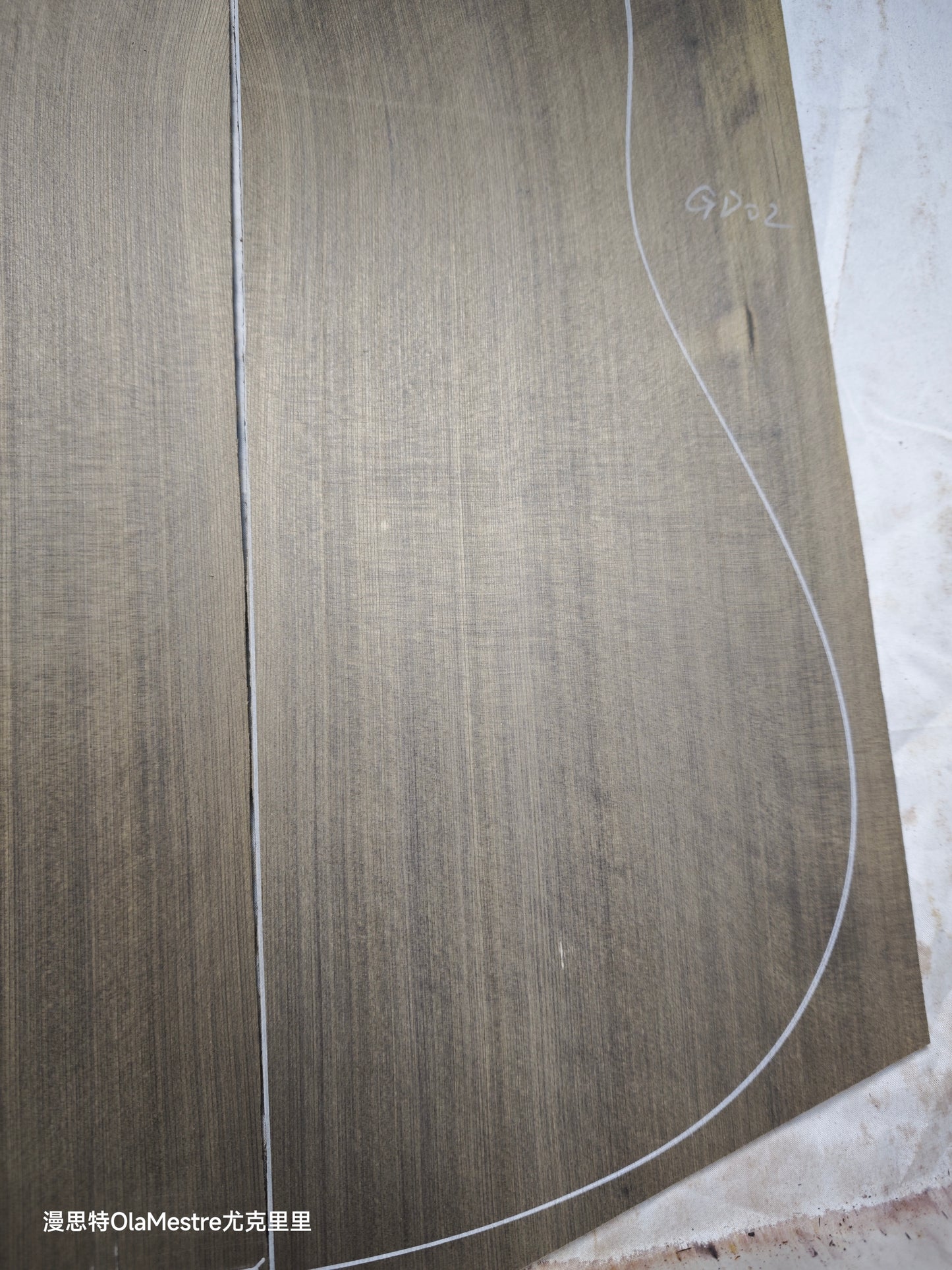 #GD 02 Green 'Dragon Spruce' Ancient Sinker Chinese Spruce guitar top