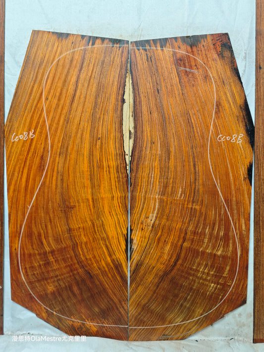 #08 curly Quartersawn cocobolo back&sides guitar set