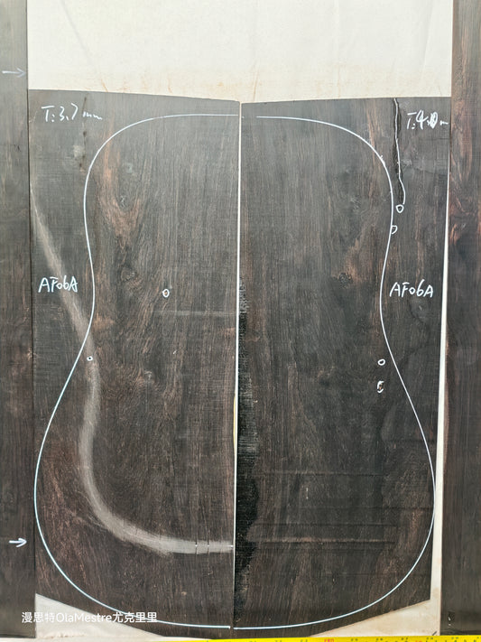 #06 african blackwood back&sides guitar set