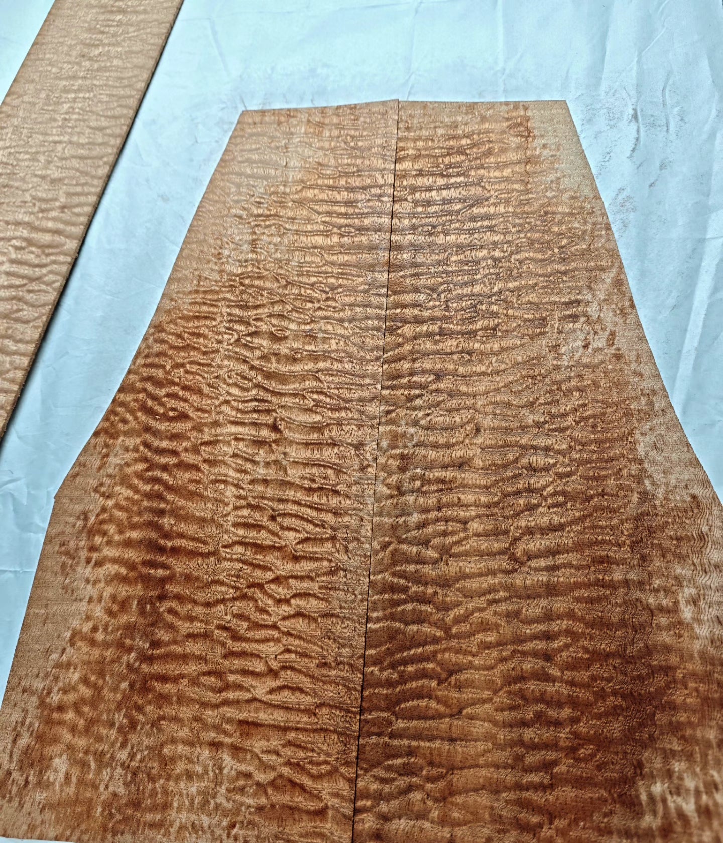 Quilted sapele acoustic guitar back &sides set