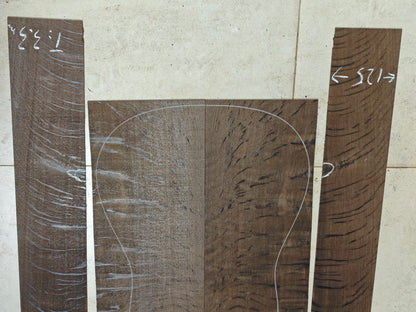 Ancient Bog oak guitar back and side set