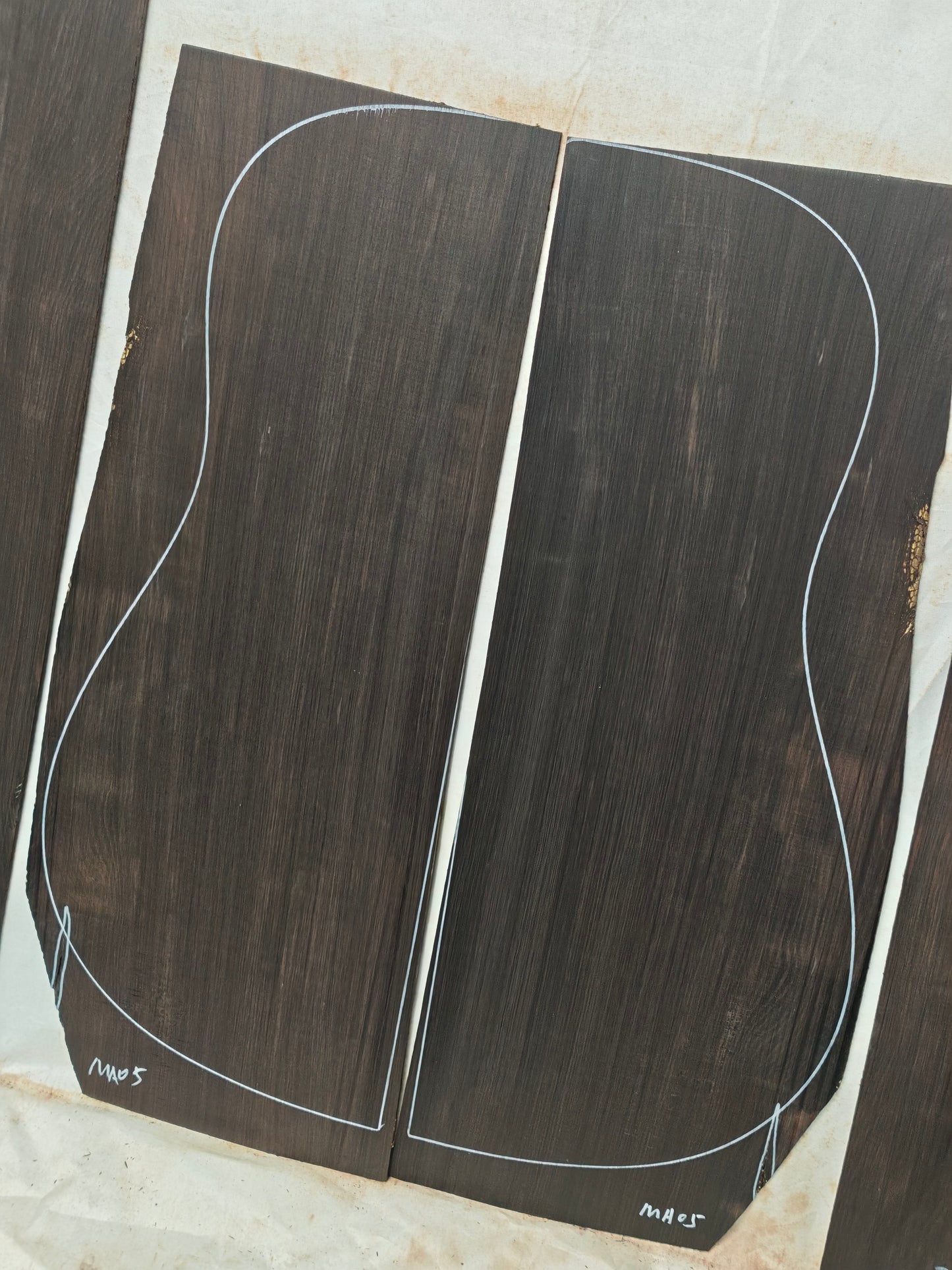 MA05 Quartersawn african blackwood back&sides guitar set