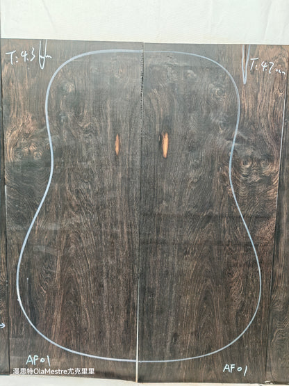 #01 african blackwood back&sides guitar set