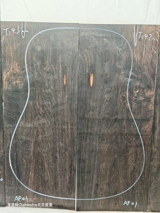 #01 african blackwood back&sides guitar set